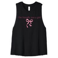 IM Literally Just A Girl Sad Hamster Women's Racerback Cropped Tank