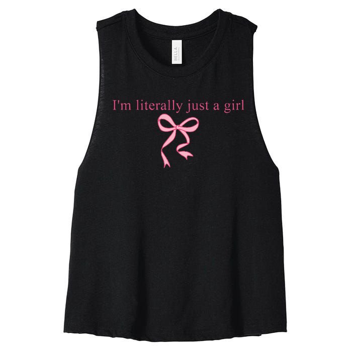 IM Literally Just A Girl Sad Hamster Women's Racerback Cropped Tank