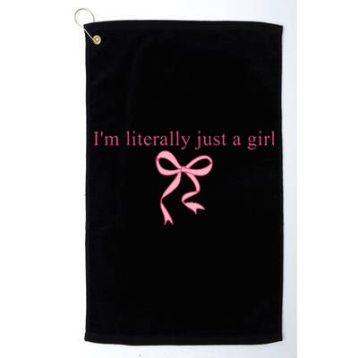 IM Literally Just A Girl Sad Hamster Platinum Collection Golf Towel