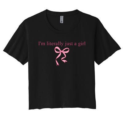 IM Literally Just A Girl Sad Hamster Women's Crop Top Tee