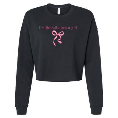 IM Literally Just A Girl Sad Hamster Cropped Pullover Crew