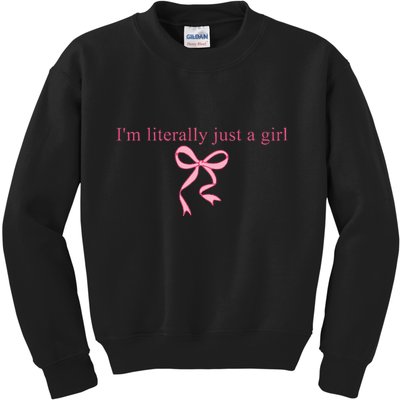 IM Literally Just A Girl Sad Hamster Kids Sweatshirt