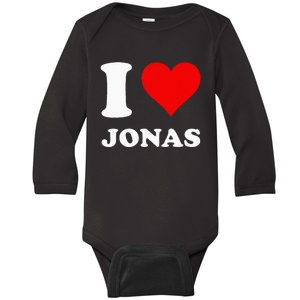 I Love Jonas Baby Long Sleeve Bodysuit