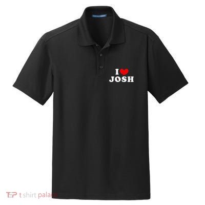 I Love Josh I Heart Josh Dry Zone Grid Polo
