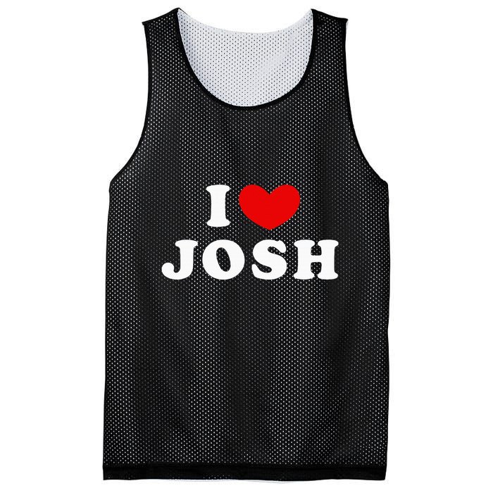 I Love Josh I Heart Josh Mesh Reversible Basketball Jersey Tank