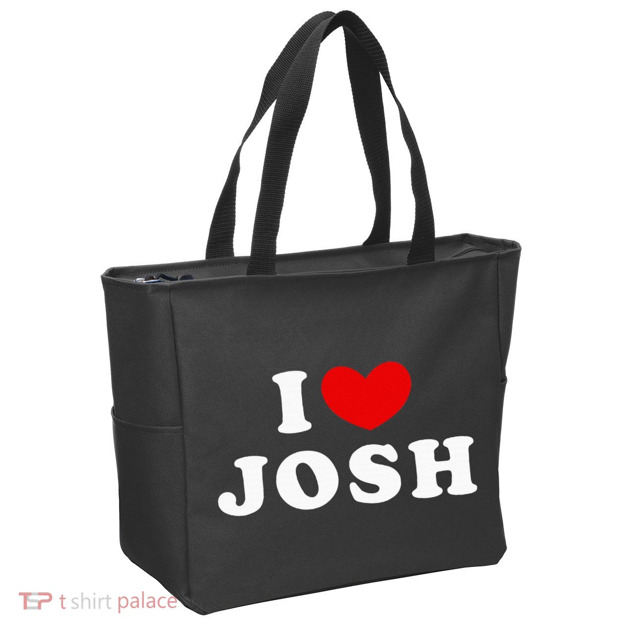 I Love Josh I Heart Josh Zip Tote Bag