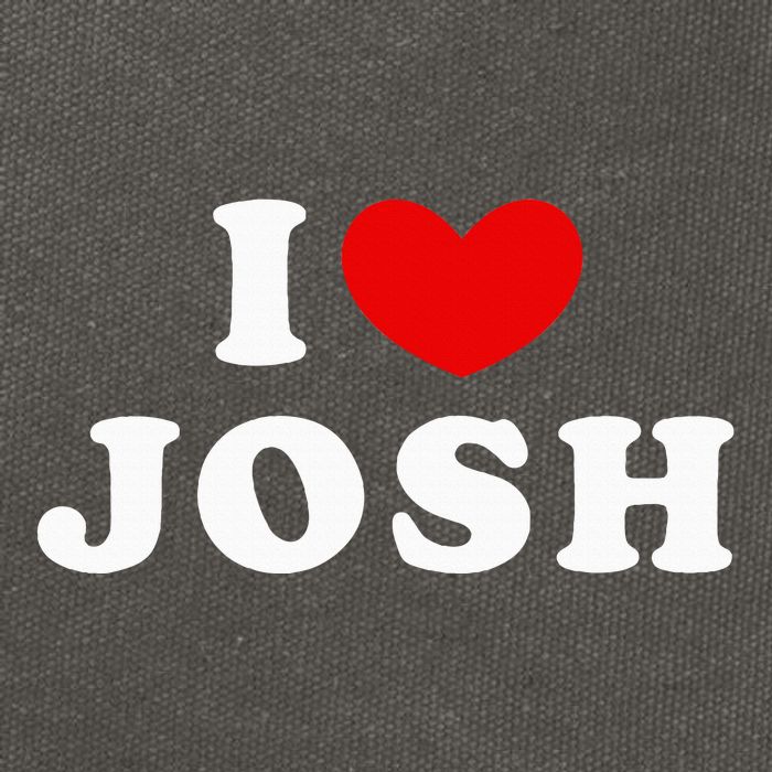 I Love Josh I Heart Josh Cotton Canvas Backpack