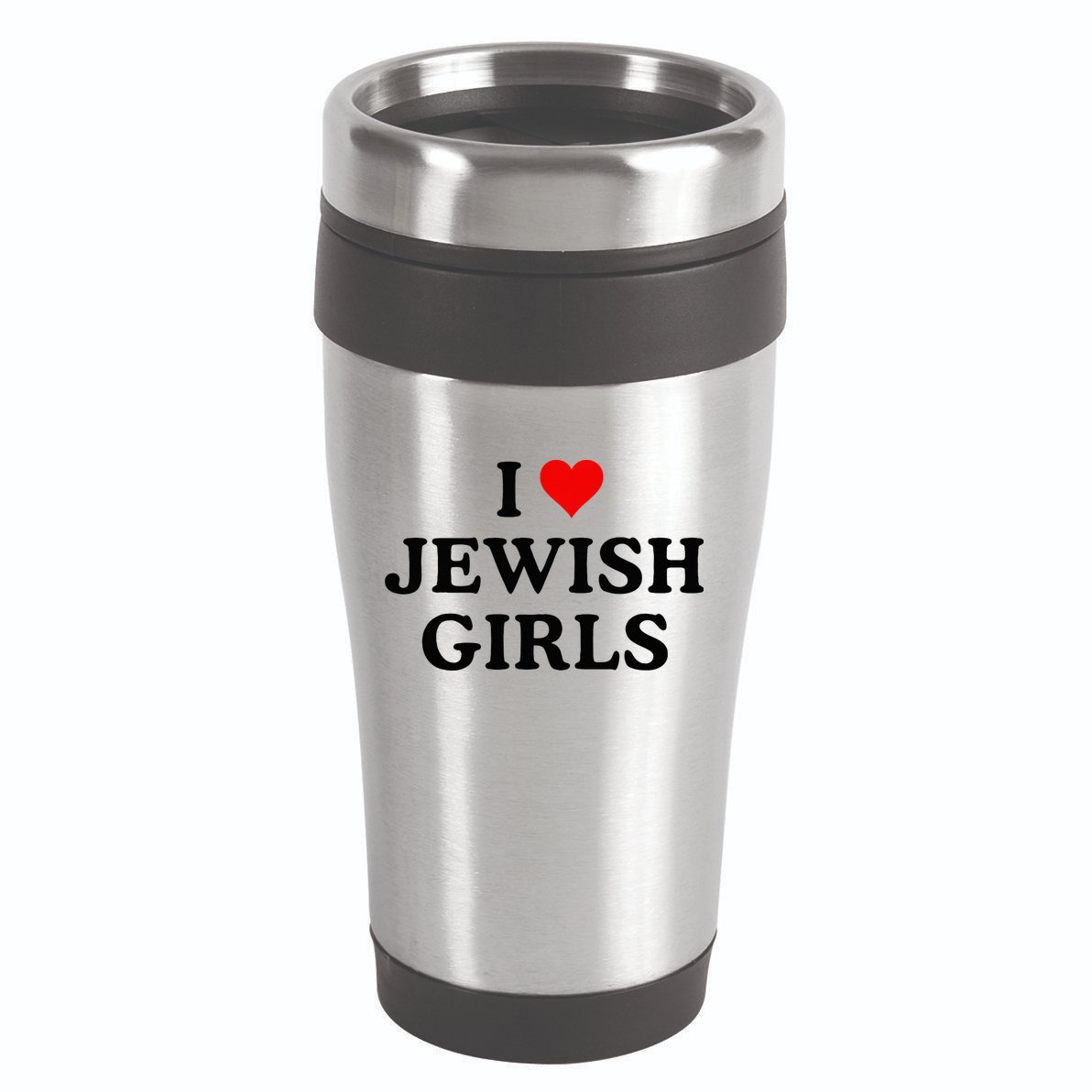 I Love Jewish Girl I Heart Jewish 16oz Travel Tumbler