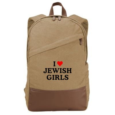 I Love Jewish Girl I Heart Jewish Cotton Canvas Backpack