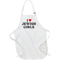 I Love Jewish Girl I Heart Jewish Full-Length Apron With Pockets