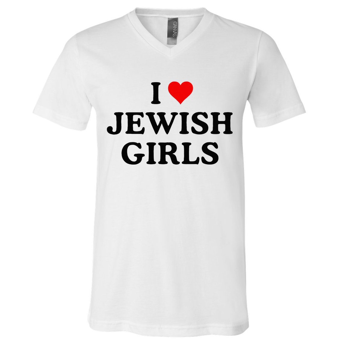 I Love Jewish Girl I Heart Jewish V-Neck T-Shirt
