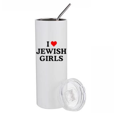 I Love Jewish Girl I Heart Jewish Stainless Steel Tumbler