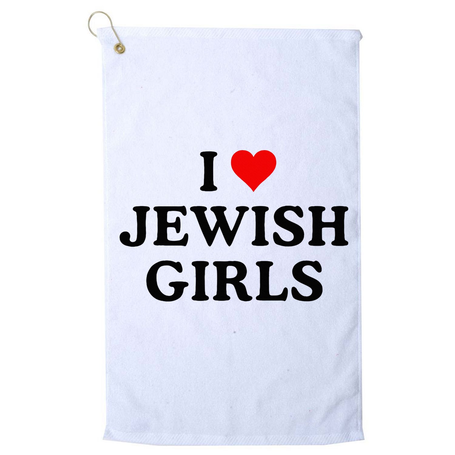 I Love Jewish Girl I Heart Jewish Golf Towel
