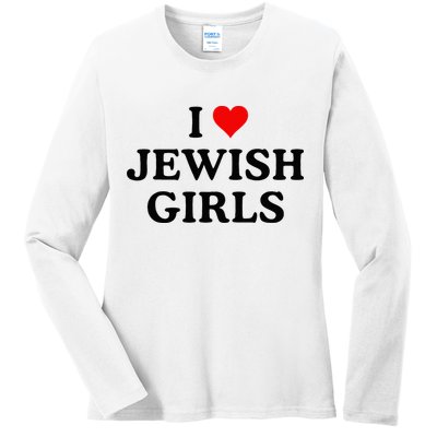 I Love Jewish Girl I Heart Jewish Ladies Long Sleeve Shirt