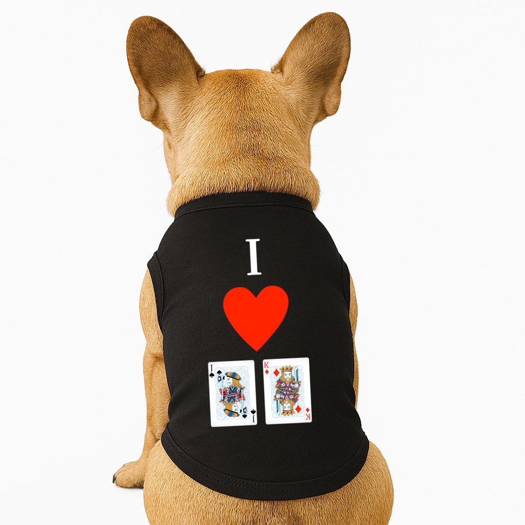 I Love Jack King Offsuit Funny Poker Designed Great Gift Doggie Tank
