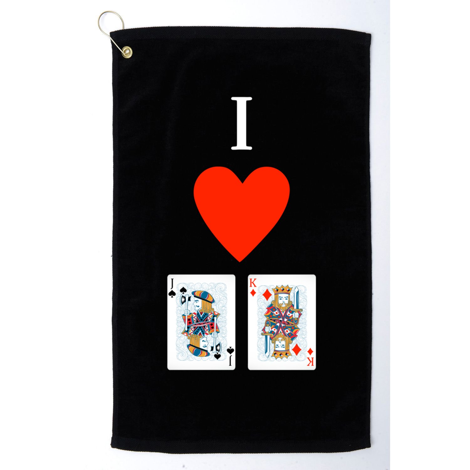 I Love Jack King Offsuit Funny Poker Designed Great Gift Golf Towel