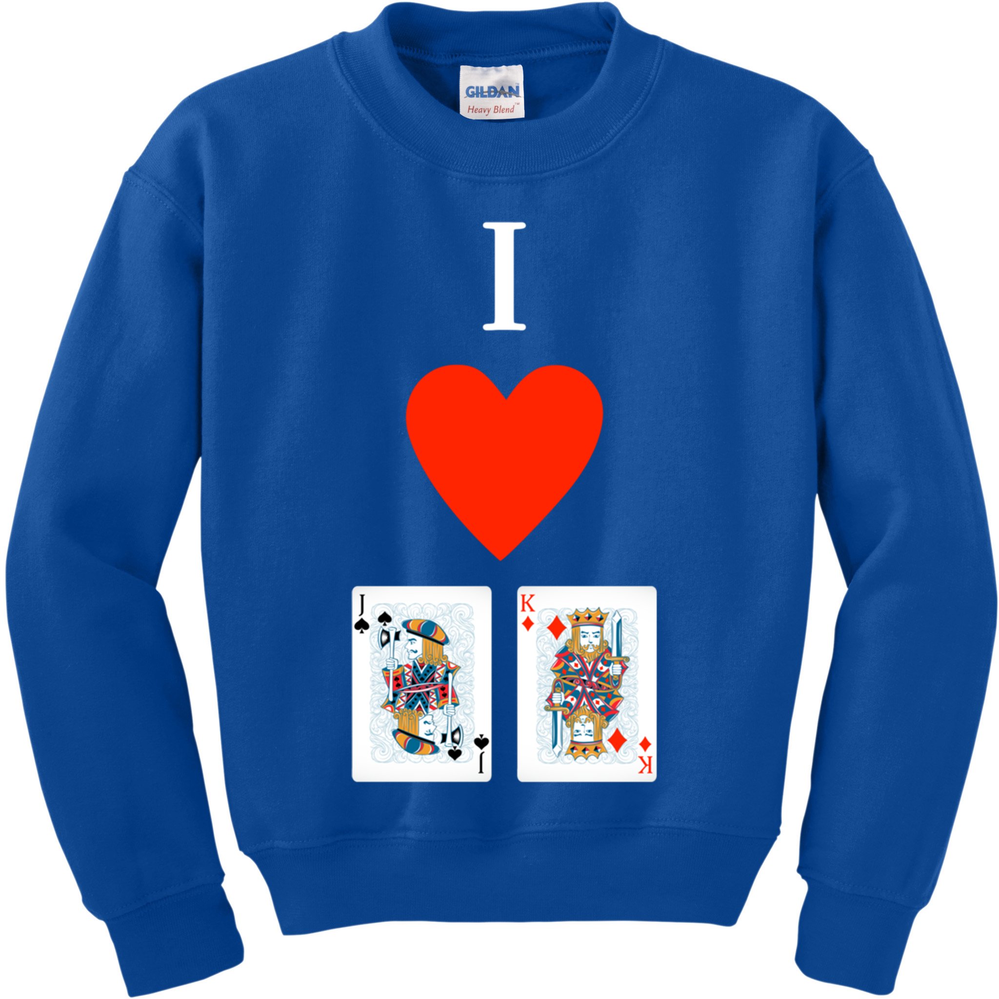 I Love Jack King Offsuit Funny Poker Designed Great Gift Kids Sweatshirt