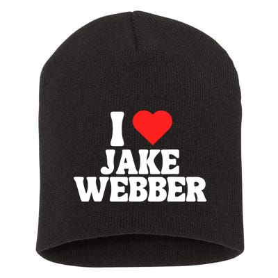 I Love Jake Webber I Heart Jake Webber Short Acrylic Beanie