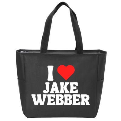 I Love Jake Webber I Heart Jake Webber Zip Tote Bag