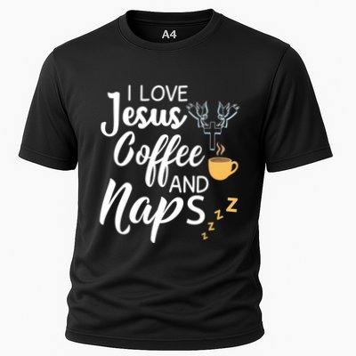 I Love Jesus Coffee And Naps Great Gift Performance Shirt