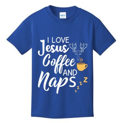 I Love Jesus Coffee And Naps Great Gift Kids T-Shirt