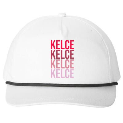 I Love Kelce First Name Kelce Snapback Five-Panel Rope Hat