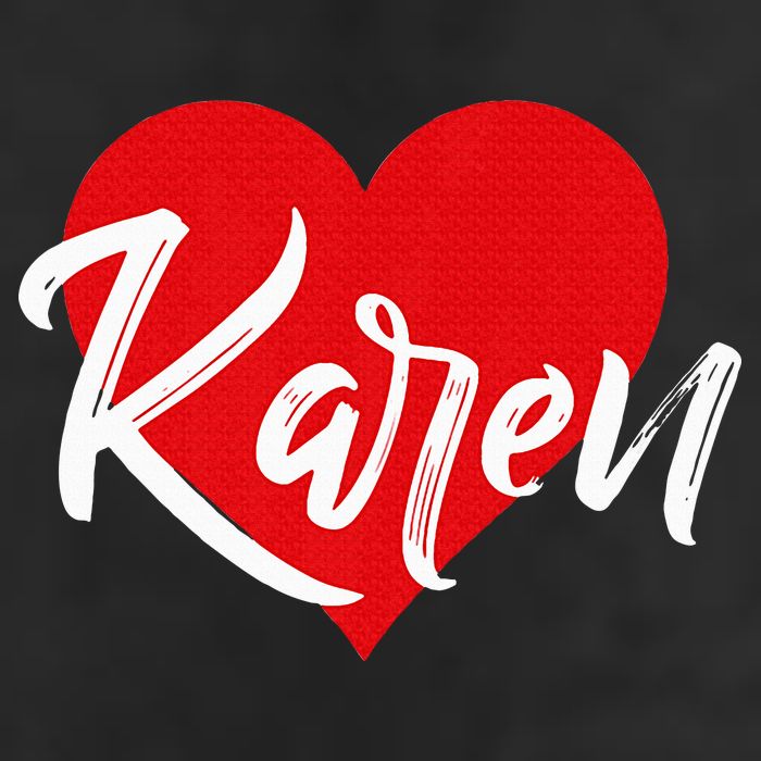 I Love Karen First Name Cool Comfort Performance Bucket Hat