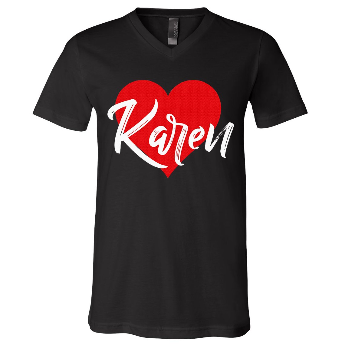 I Love Karen First Name V-Neck T-Shirt
