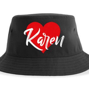 I Love Karen First Name Sustainable Bucket Hat