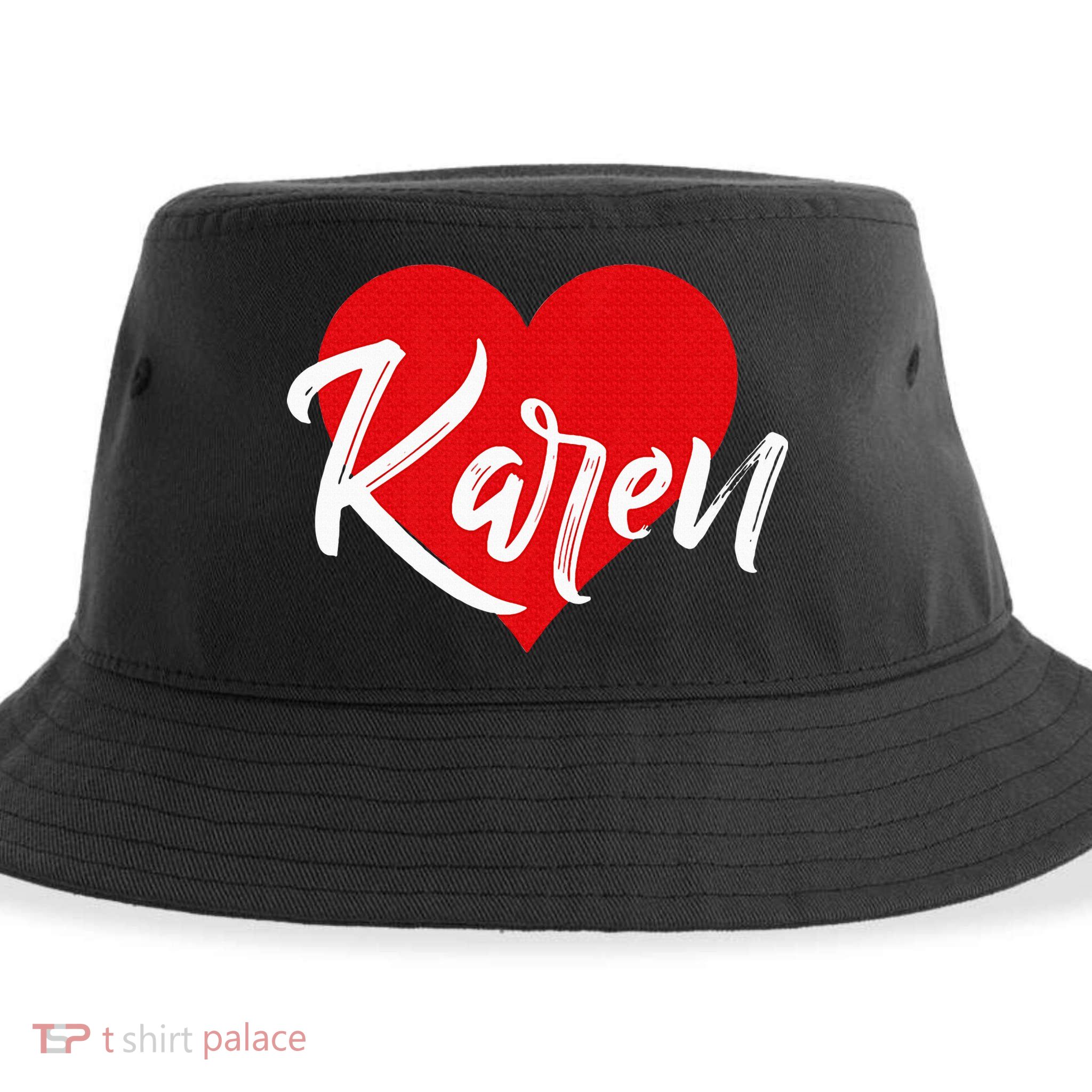 I Love Karen First Name Sustainable Bucket Hat