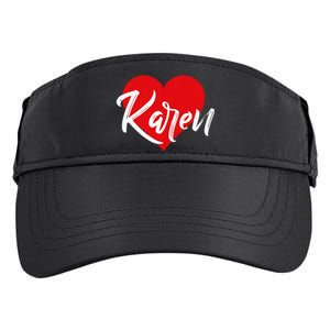 I Love Karen First Name Adult Drive Performance Visor