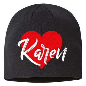 I Love Karen First Name Sustainable Beanie