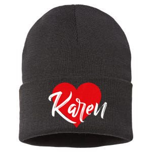 I Love Karen First Name Sustainable Knit Beanie