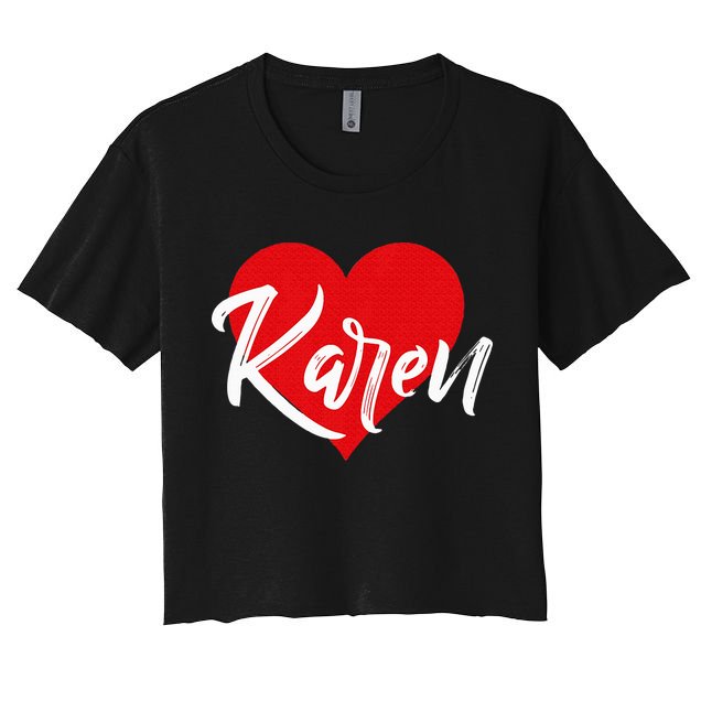 I Love Karen First Name Crop Top
