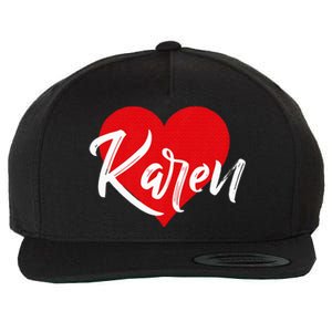 I Love Karen First Name Wool Snapback Cap