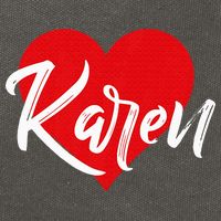 I Love Karen First Name Cotton Canvas Backpack