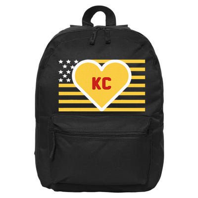 I Love Kansas City Kc 16 in Basic Backpack