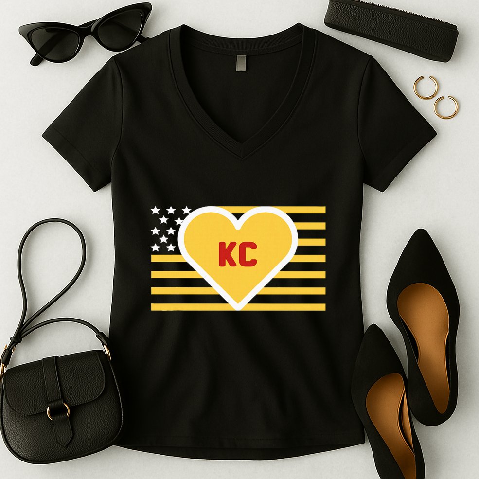I Love Kansas City Kc Women's V-Neck T-Shirt