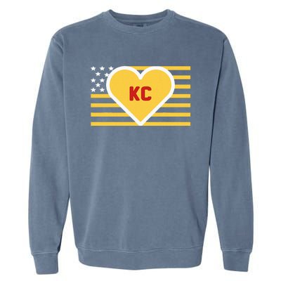 I Love Kansas City Kc Garment-Dyed Sweatshirt