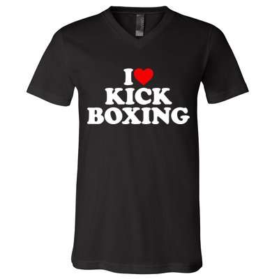 I Love Kickboxing Kickboxing Lover I Heart Kickboxing V-Neck T-Shirt