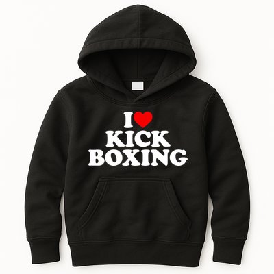 I Love Kickboxing Kickboxing Lover I Heart Kickboxing Kids Hoodie
