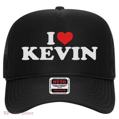 I Love Kevin Heart High Crown Mesh Back Trucker Hat