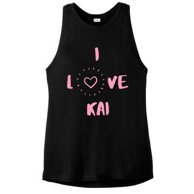 I Love Kai I Heart Kai Fun Kai Ladies PosiCharge Tri-Blend Wicking Tank