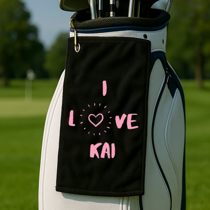 I Love Kai I Heart Kai Fun Kai Golf Towel