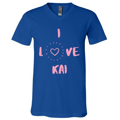 I Love Kai I Heart Kai Fun Kai V-Neck T-Shirt