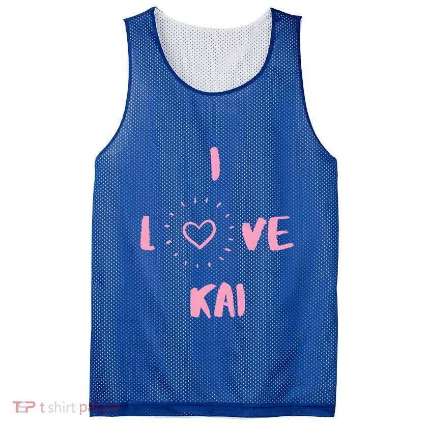 I Love Kai I Heart Kai Fun Kai Mesh Reversible Basketball Jersey Tank
