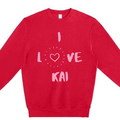 I Love Kai I Heart Kai Fun Kai Premium Crewneck Sweatshirt