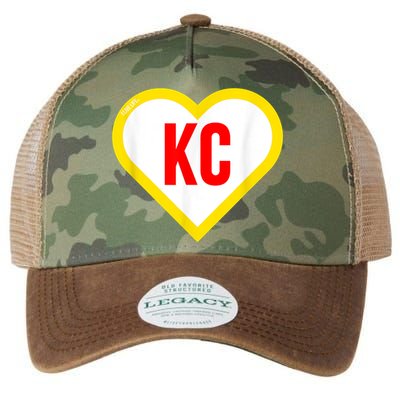 I Love Kansas City KC Football Heart KC Kansas City Legacy Tie Dye Trucker Hat