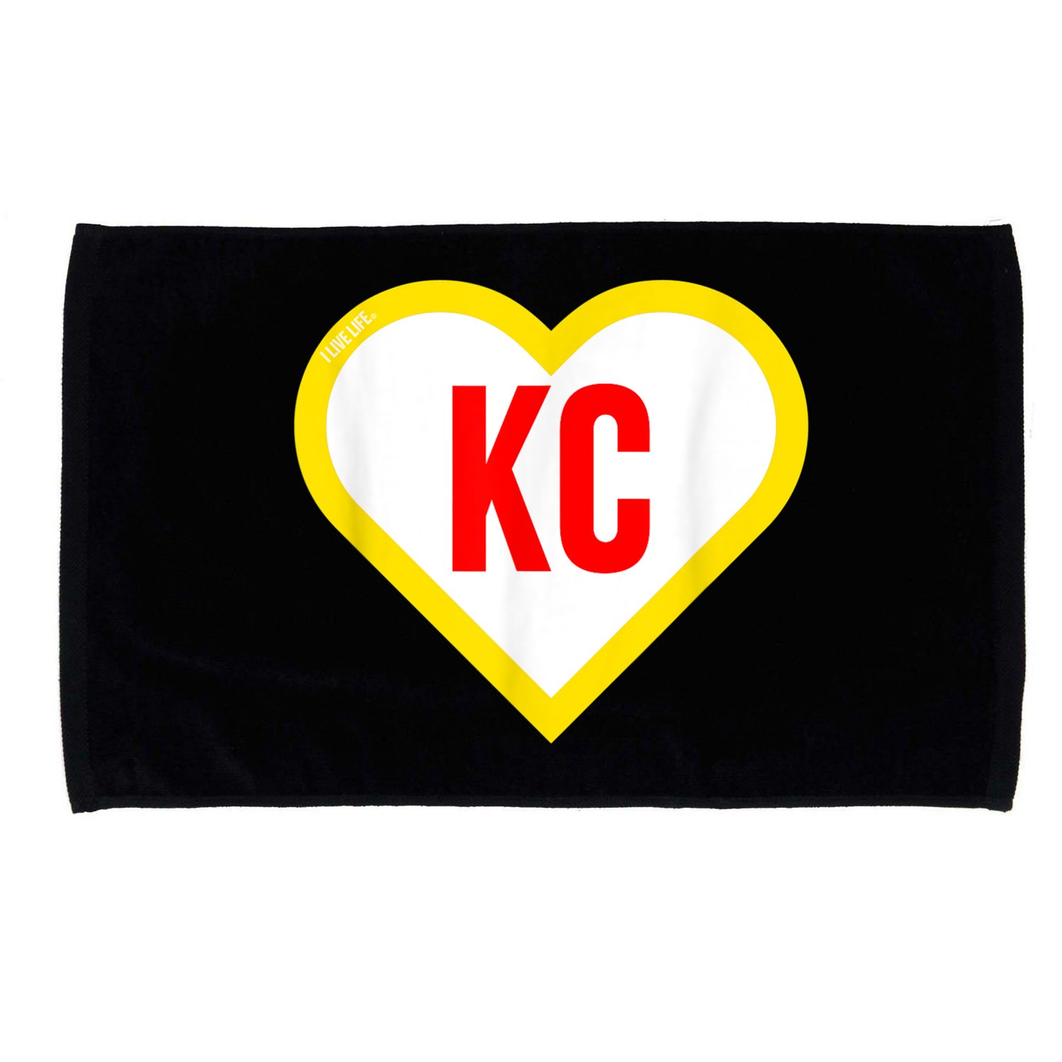 I Love Kansas City KC Football Heart KC Kansas City Microfiber Hand Towel