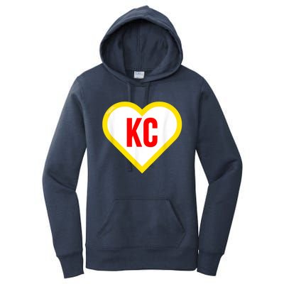 I Love Kansas City KC Football Heart KC Kansas City Women's Pullover Hoodie